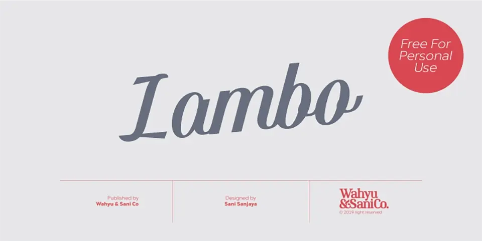 Lambo Font