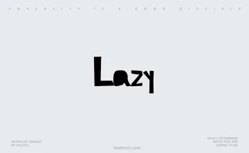 Lazy Font