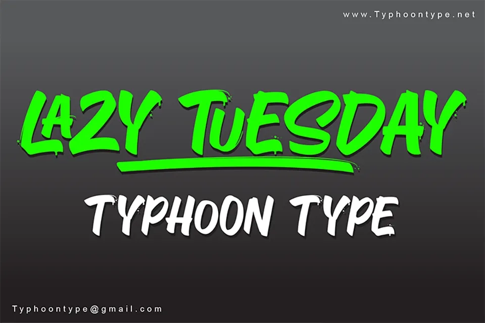 Lazy Tuesday Font