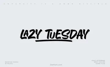 Lazy Tuesday Font