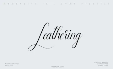 Leathering Font