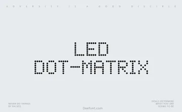 LED Dot-Matrix Font
