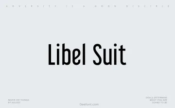 Libel Suit Font