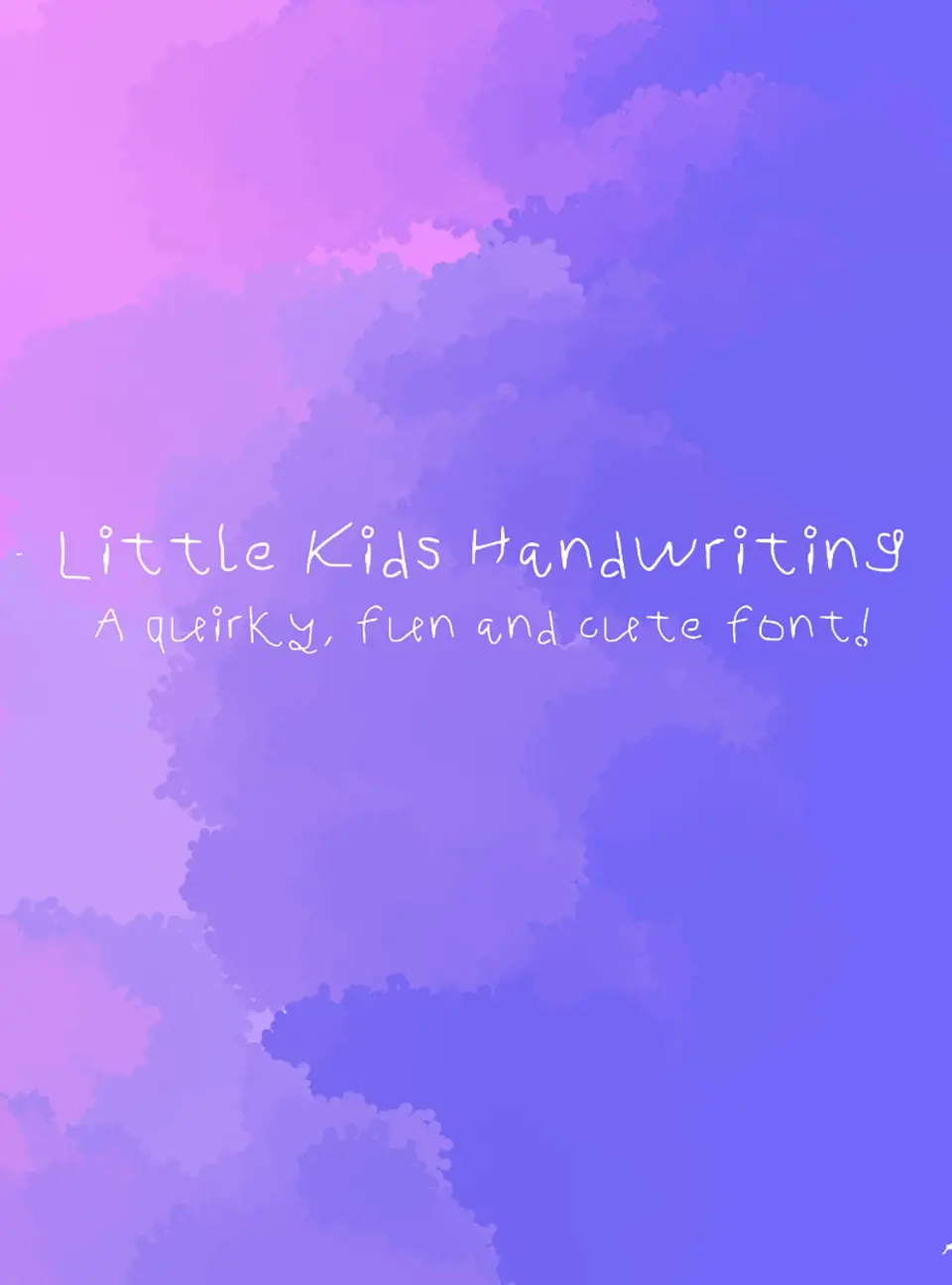 Little Kids Handwriting Font