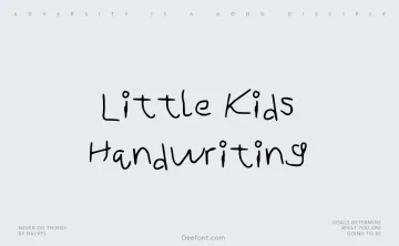 Little Kids Handwriting Font