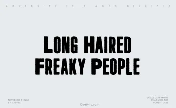 Long Haired Freaky People Font