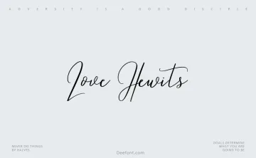 Love Hewits Font