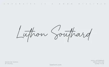 Luthon Southard Script Font