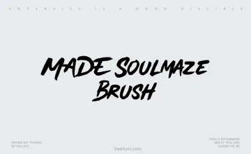 MADE Soulmaze Brush Font
