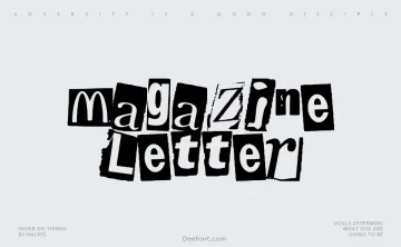 Magazine Letter Font
