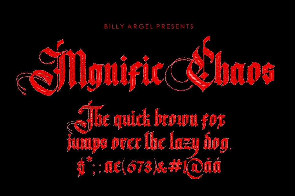 Magnific Chaos Font