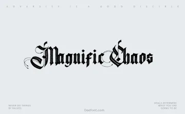 Magnific Chaos Font