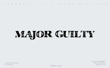 Major Guilty Font