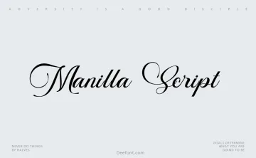 Manilla Script Font