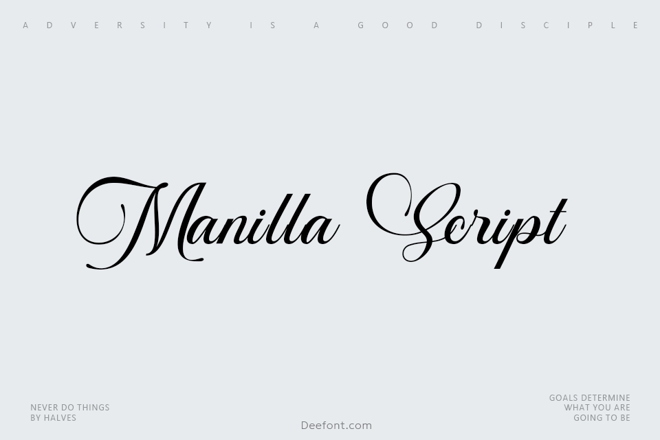 Manilla Script Font