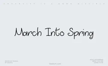 March Into Spring Font