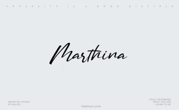 Marthina Script Font