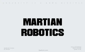 Martian Robotics Font