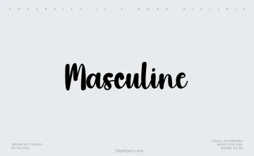 Masculine Font