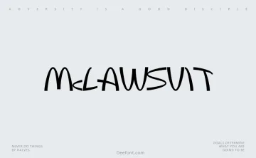 McLawsuit Font