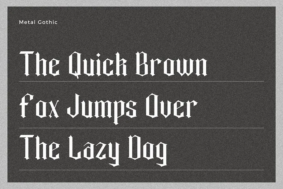 Metal Gothic Font