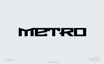 Metro Font