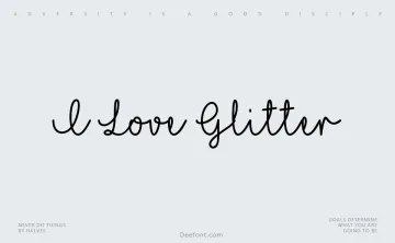 Mf I Love Glitter Font