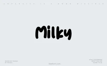 Milky Typeface