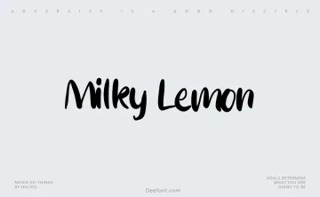 Milky Lemon Font