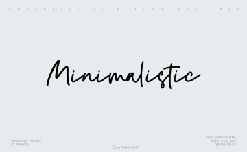 Minimalistic Font