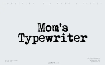 Mom’s Typewriter Font
