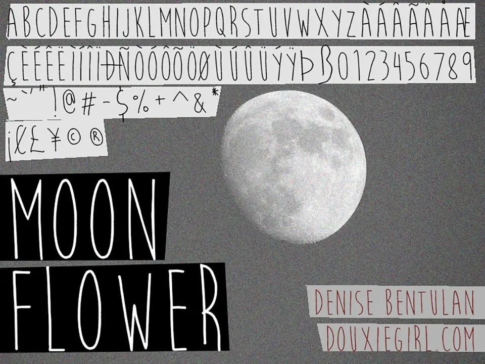 Moon Flower Font