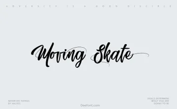 Moving Skate Font