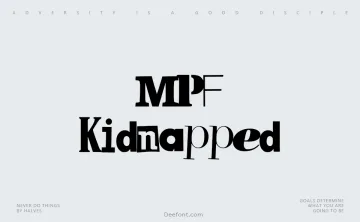 MPF Kidnapped Font