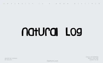 Natural Log Font
