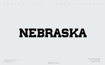 Nebraska Font