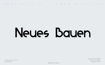 Neues Bauen Font