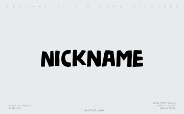 Nickname Font