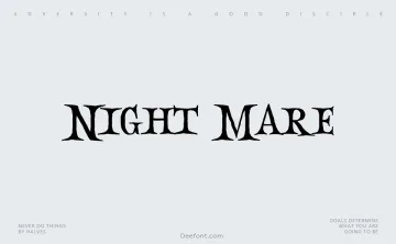 Night Mare Font