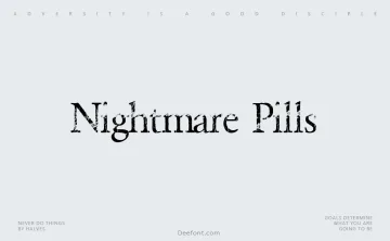Nightmare Pills Font
