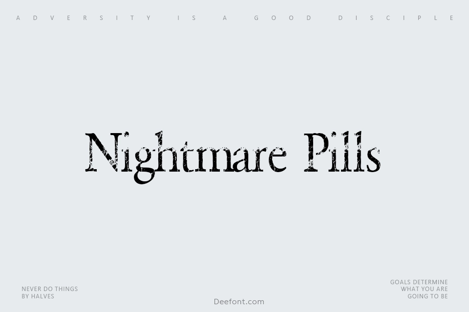 Nightmare Pills Font