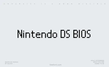 Nintendo DS BIOS Font