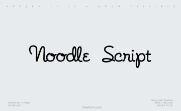 Noodle Script Font