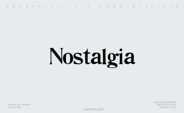 Nostalgia Font
