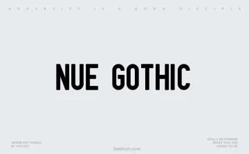 Nue Gothic Font