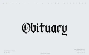 Obituary Font