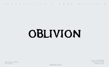 Oblivion Font