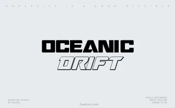 Oceanic Drift Font