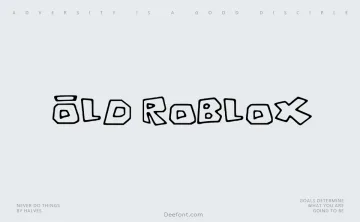 Old Roblox Font