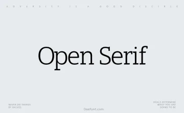 Open Serif Font
